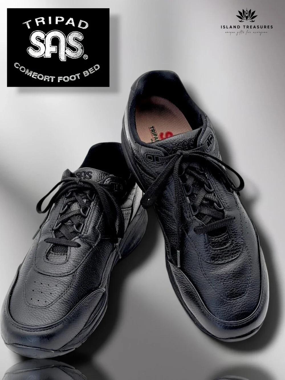 SAS Time Out Men's Black Leather Walking Shoes Sz 11 Slim EZ Lace Comfort